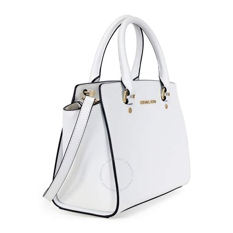 michael michael kors large selma saffiano satchel white|selma leather satchel.